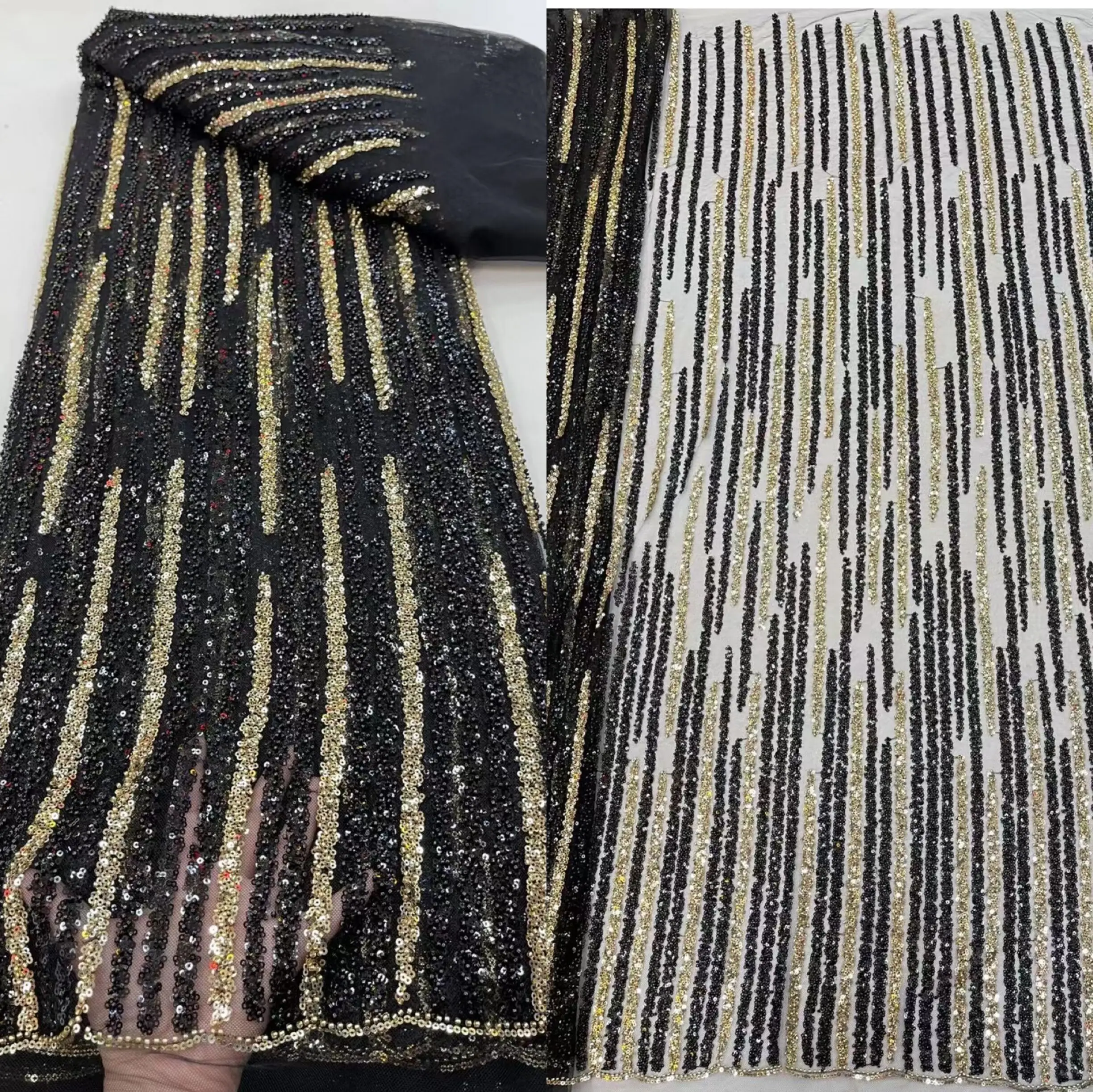 Fabric Sequin Embroidery Lace Fabric with Beads ZH-1217683 French Net Lace Mesh Fabric Beading Dubai Lace for Wedding Dress 
Fabric Sequin Embroidery Lace Fabric with Beads ZH-1217683 French Net Lace Mesh Fabric Beading Dubai Lace for Wedding Dress