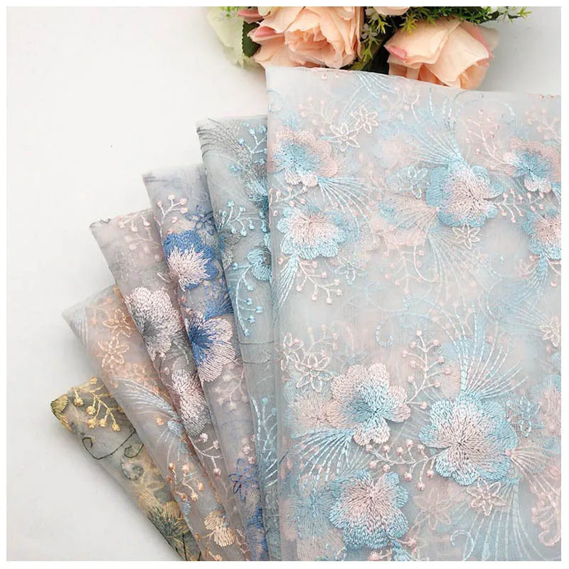 Mesh Embroidered Fabric By The Meter Bilateral Flower Cloth Lace Dress Fabrics for Wedding Skirt Summer Brocade Tulle Sewing Diy
Mesh Embroidered Fabric By The Meter Bilateral Flower Cloth Lace Dress Fabrics for Wedding Skirt Summer Brocade Tulle Sewing Diy