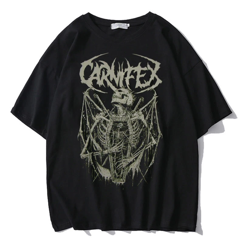 Cotton Gothic Style T-Shirts Retro Shirt Fallen Angel Print Harajuku Street Punk Hip Hop Korean Style Tee Summer Man Skull Tops
Cotton Gothic Style T-Shirts Retro Shirt Fallen Angel Print Harajuku Street Punk Hip Hop Korean Style Tee Summer Man Skull Tops