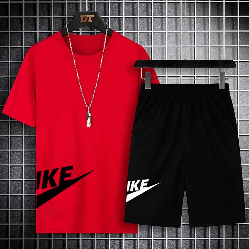 Men's two-piece set, printed casual Sportswear, short sleeved T-shirt and shorts, fashionable style men's T-shirt set
Men's two-piece set, printed casual Sportswear, short sleeved T-shirt and shorts, fashionable style men's T-shirt set