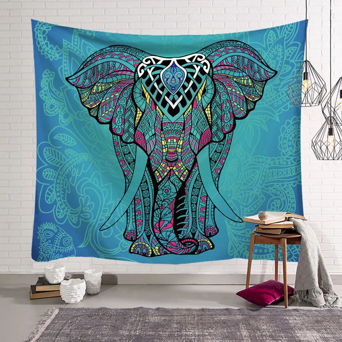 Wall Hanging tapestry Indian style Elephant Throw Yoga Mat for Home Bedroom Decor Mandala Polyester 150*150 CM Square Tapestry
Wall Hanging tapestry Indian style Elephant Throw Yoga Mat for Home Bedroom Decor Mandala Polyester 150*150 CM Square Tapestry