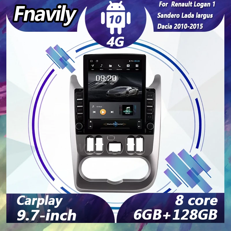 

Fnavily Android 10 car radio For Renault Logan 1 Sandero Lada largus Dacia video navigation dvd player car stereos audio GPS DSP