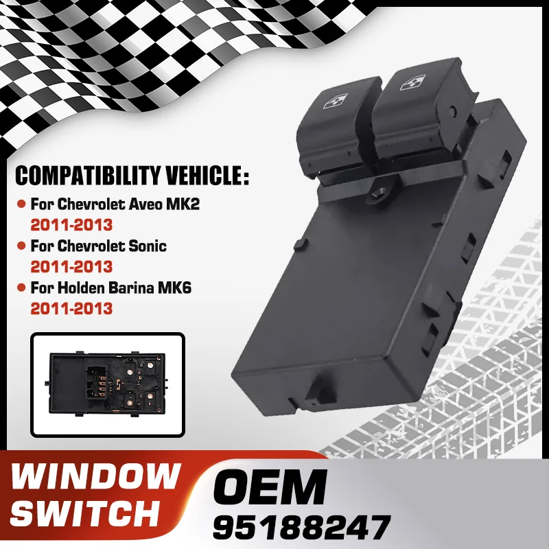 Панель переключателя управления стеклоподъемником электромобиля для Chevrolet Aveo T300 MK2 Chevrolet Sonic Holden Barina TM MK6 2011 2012 2013
Панель переключателя управления стеклоподъемником электромобиля для Chevrolet Aveo T300 MK2 Chevrolet Sonic Holden Barina TM MK6 2011 2012 2013