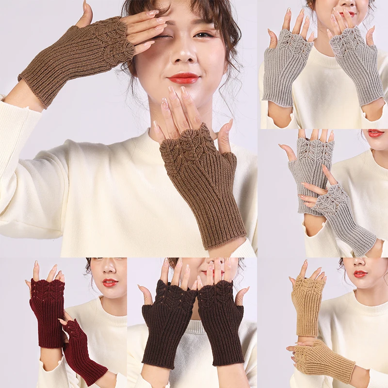 1Pair Soft Wool Knitted Gloves For Women Winter Fingerless Gloves Wrist Arm Hand Half Finger Mittens Handschoenen Unisex Guantes
1Pair Soft Wool Knitted Gloves For Women Winter Fingerless Gloves Wrist Arm Hand Half Finger Mittens Handschoenen Unisex Guantes