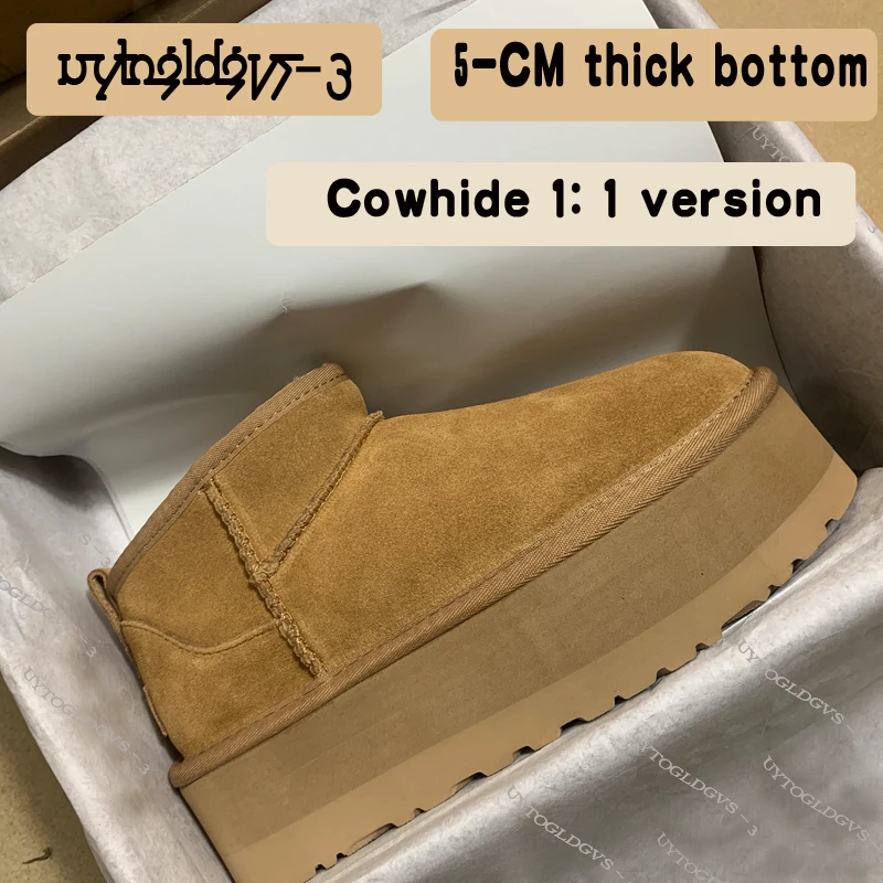 Зимние новые женские Мини-сапоги из натуральной воловьей кожи, короткие сапоги на толстой подошве 5 см, теплые ботинки на толстой хлопковой подошве 
Зимние новые женские Мини-сапоги из натуральной воловьей кожи, короткие сапоги на толстой подошве 5 см, теплые ботинки на толстой хлопковой подошве