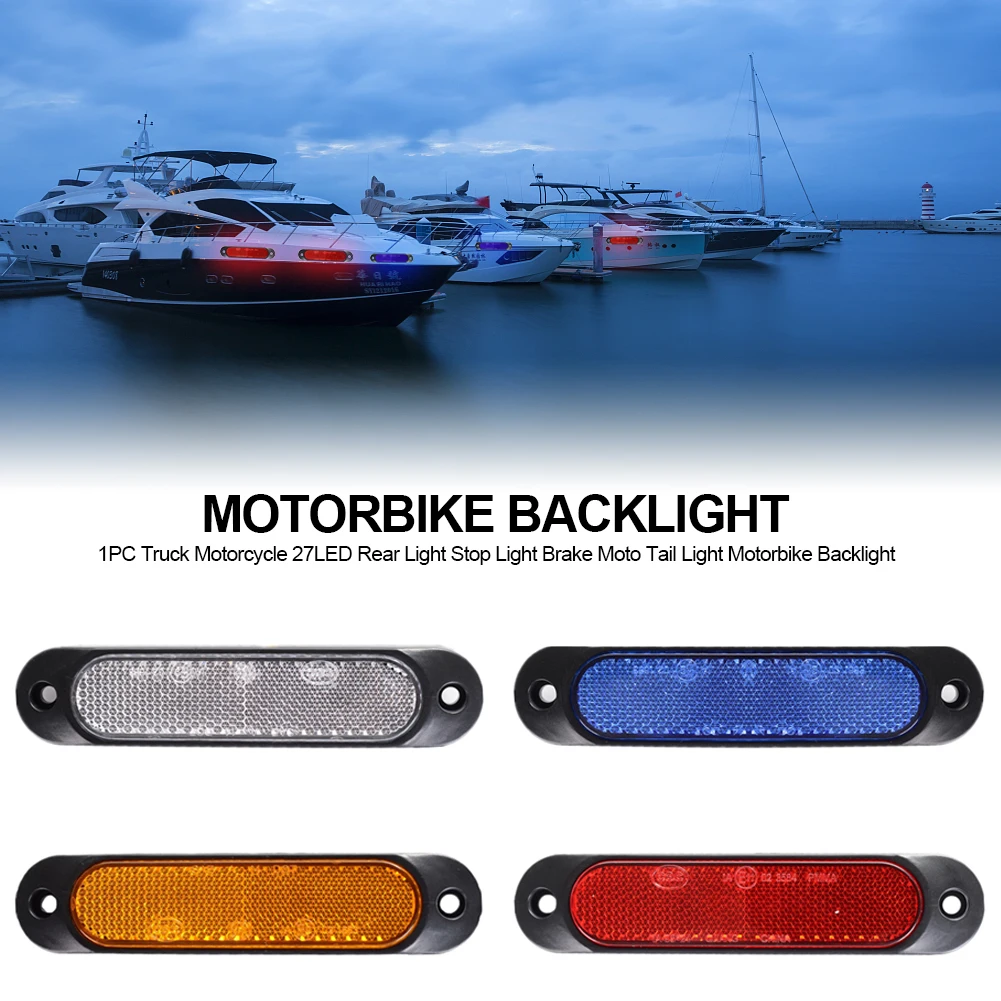 Motorcycle LED Rear Light 27LED Stop Light Motorcycle Brake Moto Tail Light Motorbike Backlight for Motorcycle Accessories 
Motorcycle LED Rear Light 27LED Stop Light Motorcycle Brake Moto Tail Light Motorbike Backlight for Motorcycle Accessories