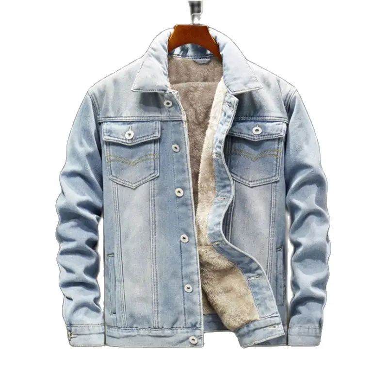 Men Casual Slim Outwear Fashion Men Fleece Thick Warm Jeans Jacket Windbreaker Cowboy Coats Winter Mens Denim Jackets
Men Casual Slim Outwear Fashion Men Fleece Thick Warm Jeans Jacket Windbreaker Cowboy Coats Winter Mens Denim Jackets