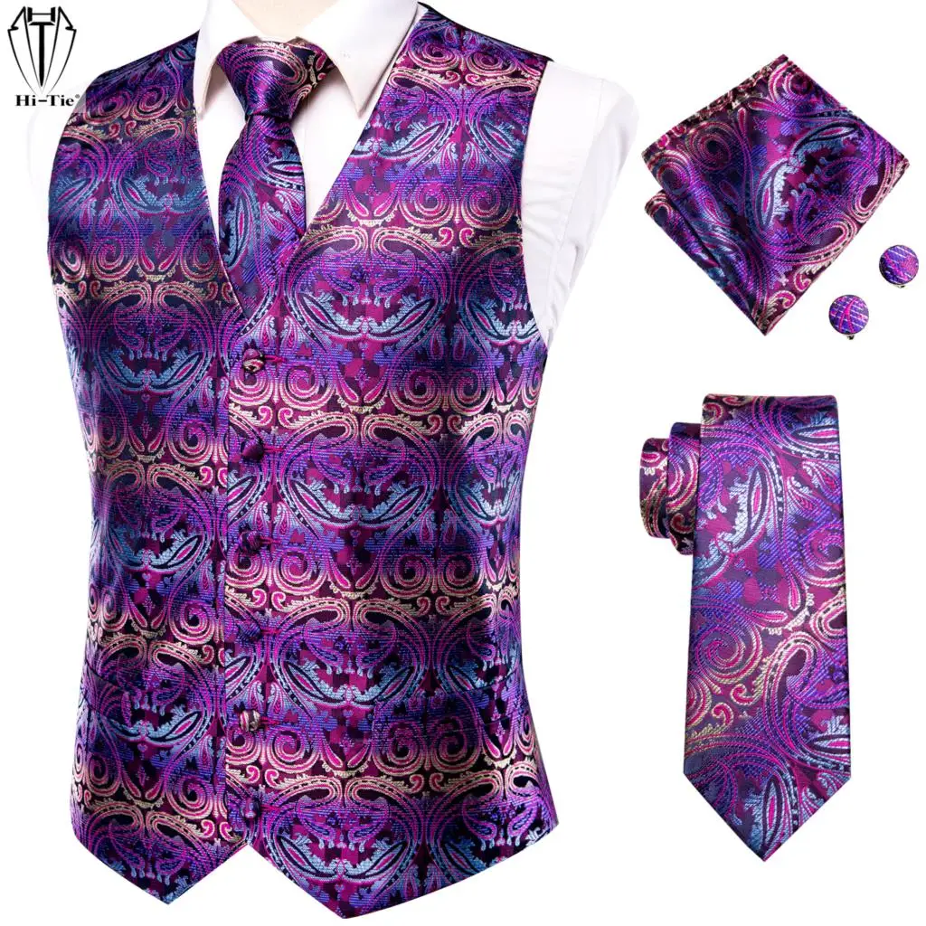 Привет-галстук тканые шелковые мужские жилеты Фиолетовый Пейсли жилет галстук платок запонки набор для мужчин платье костюм свадебный биз...
Привет-галстук тканые шелковые мужские жилеты Фиолетовый Пейсли жилет галстук платок запонки набор для мужчин платье костюм свадебный биз...