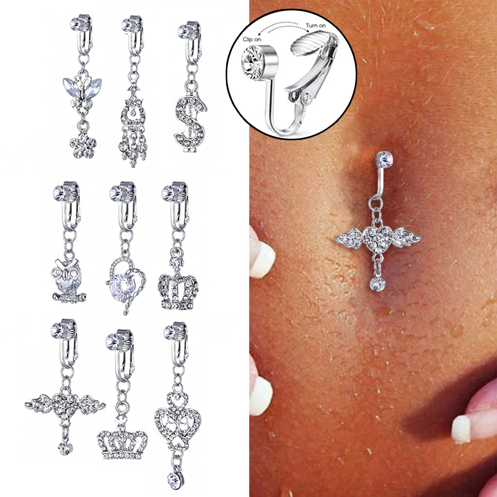 1PC Fake Belly Button Ring Fake Belly Piercing Crown Clip On Umbilical Non Navel Fake Pircing Butterfly Cartilage Earring Clip
1PC Fake Belly Button Ring Fake Belly Piercing Crown Clip On Umbilical Non Navel Fake Pircing Butterfly Cartilage Earring Clip