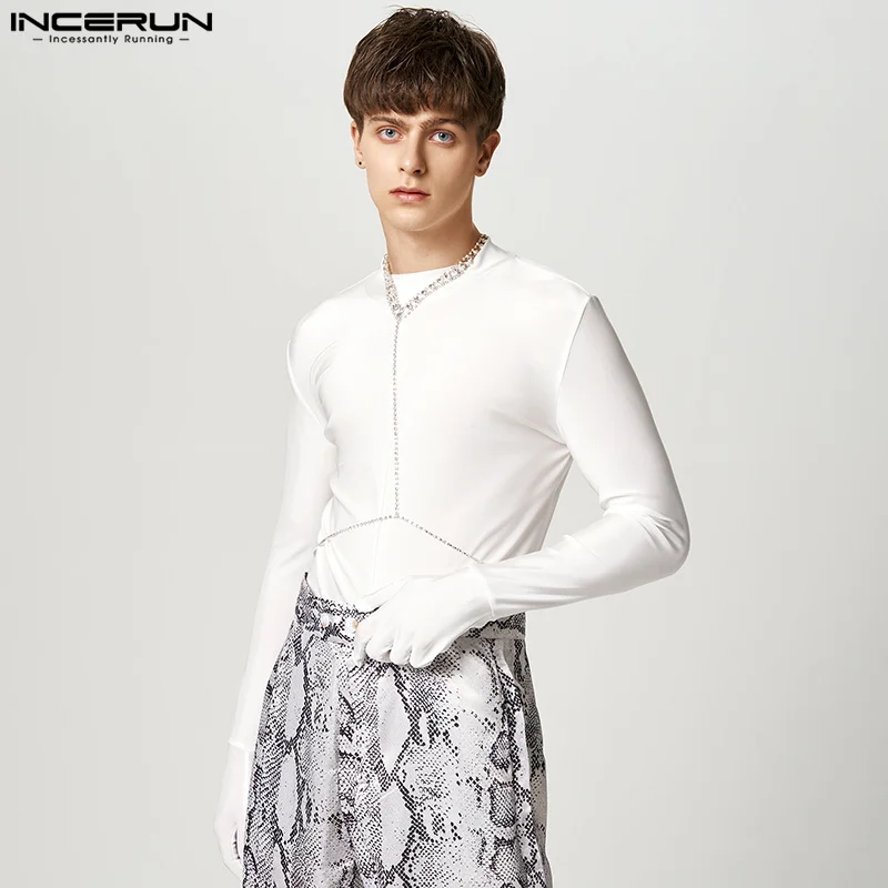 Fashion Casual Style Tops INCERUN New Men High Collor Thimble Finger T-shirts Stylish Solid All-match Long Sleeve Camiseta S-5XL
Fashion Casual Style Tops INCERUN New Men High Collor Thimble Finger T-shirts Stylish Solid All-match Long Sleeve Camiseta S-5XL