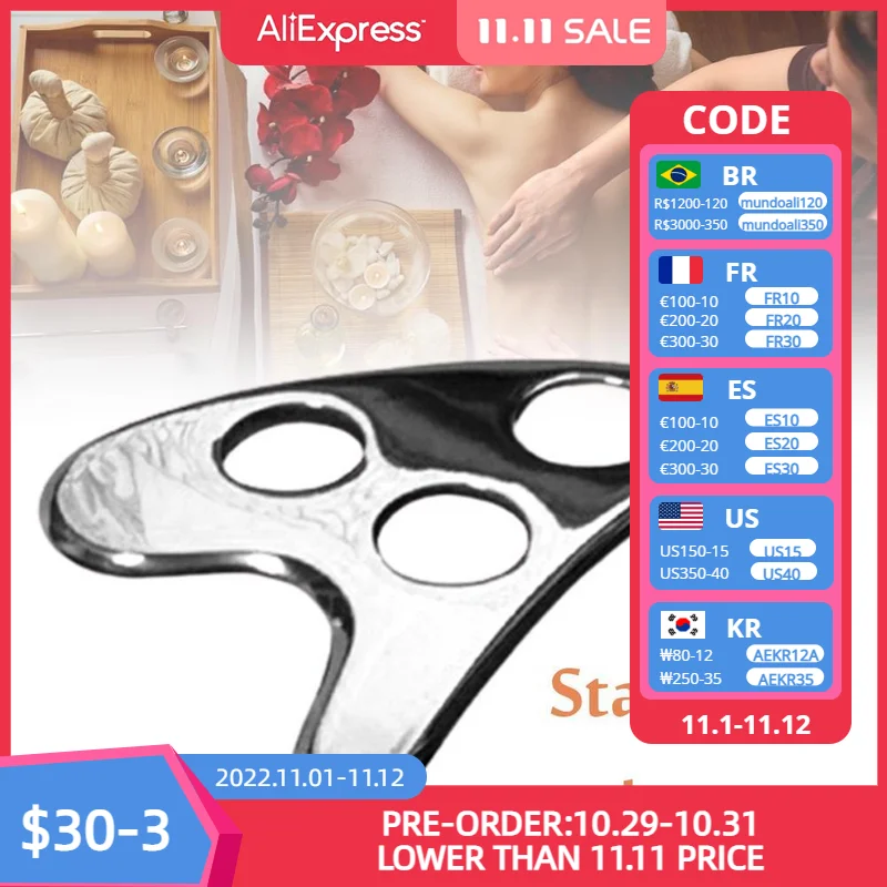 Steel Board Massager Scraper Physical Therapy Loose Muscle Meridian Massage SPA Body Health
Steel Board Massager Scraper Physical Therapy Loose Muscle Meridian Massage SPA Body Health