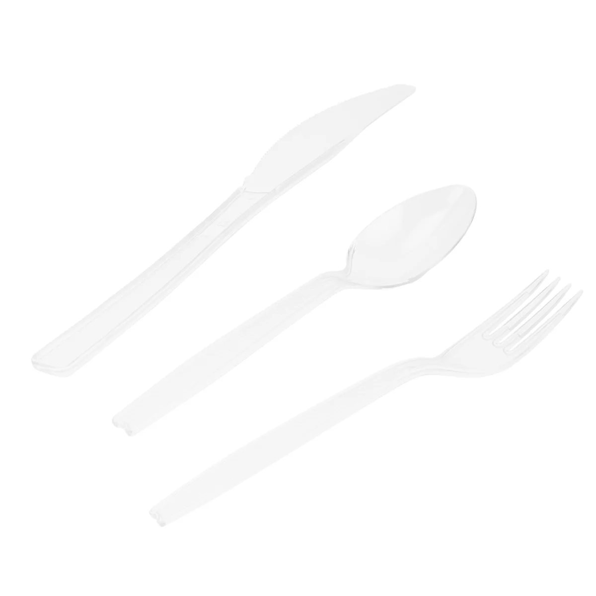 300pcs Transparent Disposable Tableware Party Plastic Cutlery Fork Spoon for Party Birthday (Knife, Fork, Spoon Each 100pcs)
300pcs Transparent Disposable Tableware Party Plastic Cutlery Fork Spoon for Party Birthday (Knife, Fork, Spoon Each 100pcs)