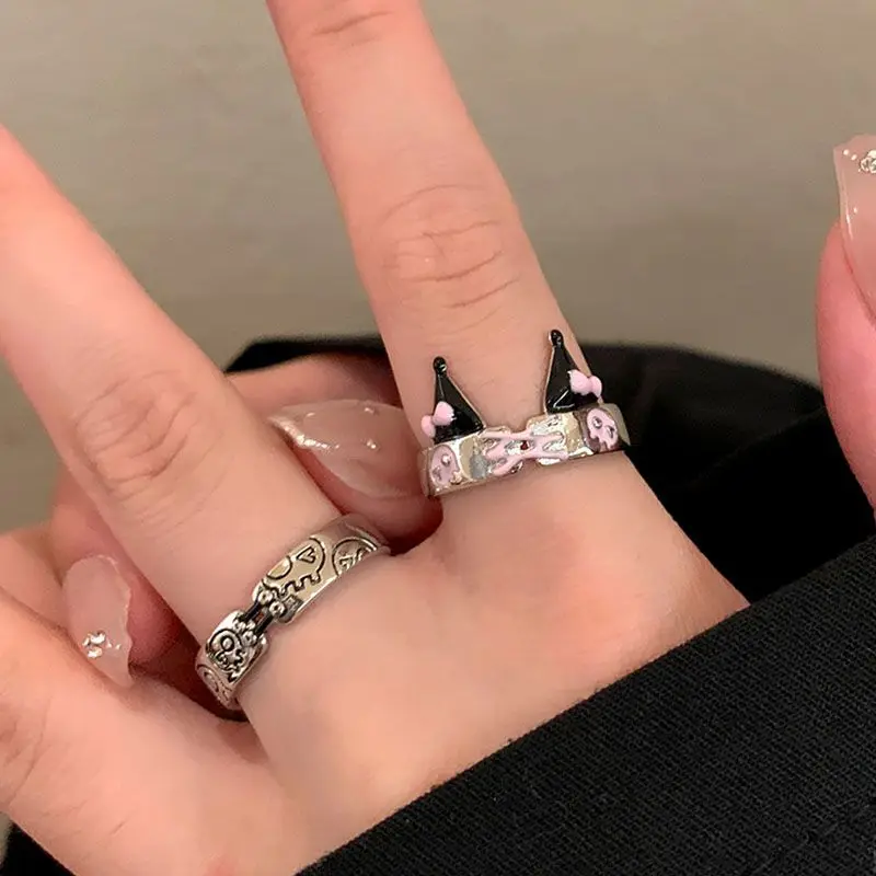 Kawaii Sanrioed Anime Cartoon My Melody Kuromi Series Sweet Lovely Cartoon Lovers Ring Jewelry Ring Baby Boy Girl Festival Gift
Kawaii Sanrioed Anime Cartoon My Melody Kuromi Series Sweet Lovely Cartoon Lovers Ring Jewelry Ring Baby Boy Girl Festival Gift