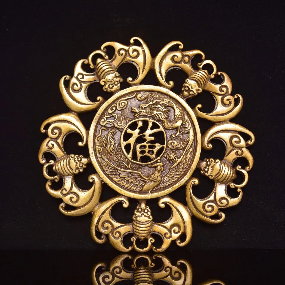 China's fine antique copper wufu Linmen fu brand pendant ornaments home decorations
China's fine antique copper wufu Linmen fu brand pendant ornaments home decorations