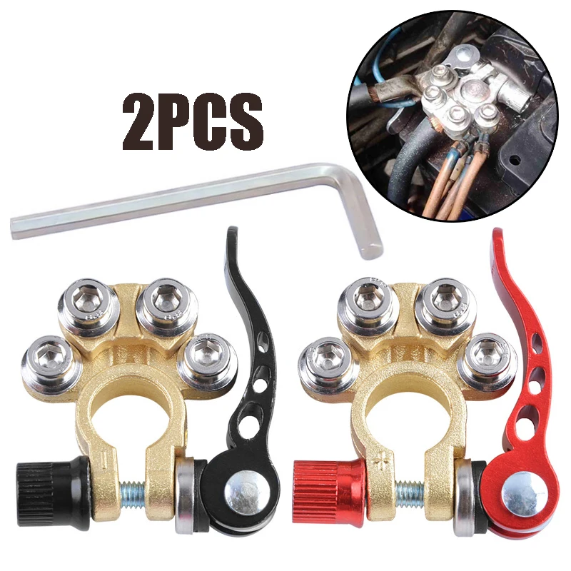 Brass Battery Terminals Toolless Quick Disconnect Battery Main Cable Post Terminal Shut-Off Connectors for Car Truck
Brass Battery Terminals Toolless Quick Disconnect Battery Main Cable Post Terminal Shut-Off Connectors for Car Truck