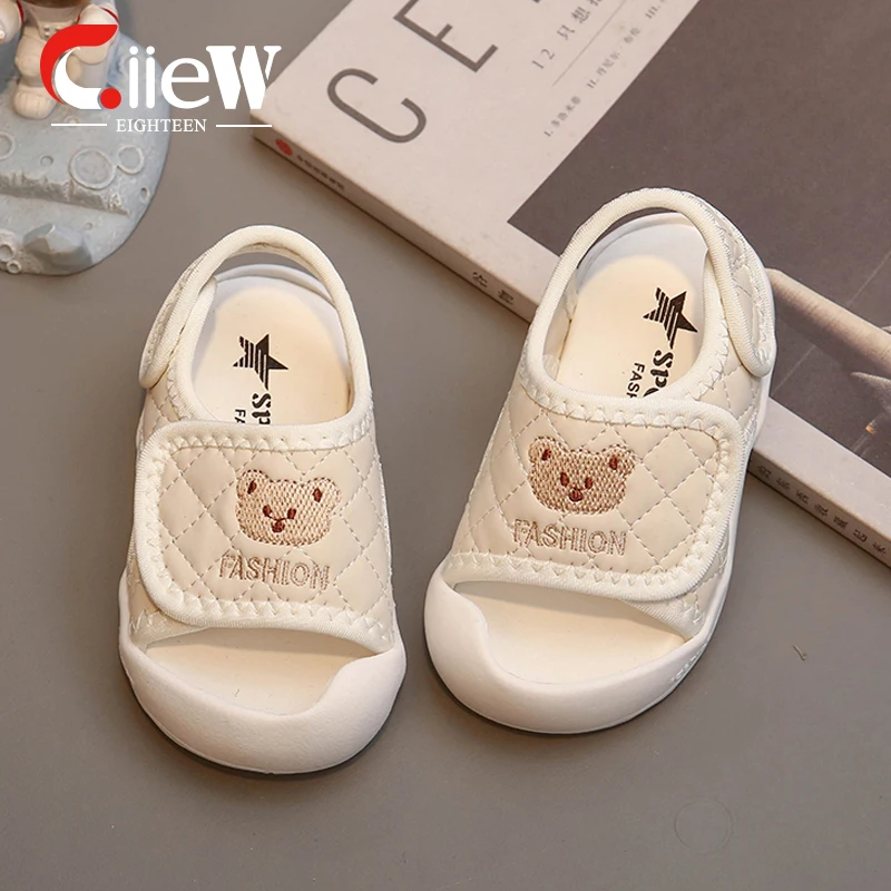 Size 16-26 Sandals for Toddlers Cute Bear Baby First Walker Children Casual Shoes for Kids Sport Sandals Soft Bottom Sandalias
Size 16-26 Sandals for Toddlers Cute Bear Baby First Walker Children Casual Shoes for Kids Sport Sandals Soft Bottom Sandalias