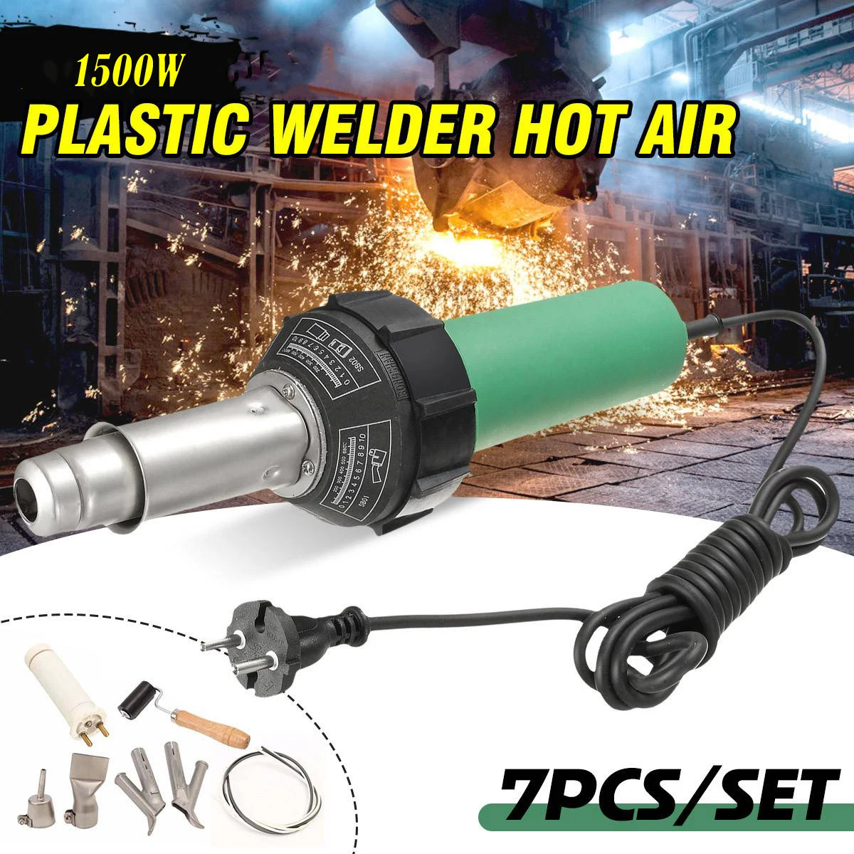 220V/110V 50/60HZ Electronic Heating Core Machine Hot Air Torch Plastic Welding Guns For Welder Gun 7-Piece Set
220V/110V 50/60HZ Electronic Heating Core Machine Hot Air Torch Plastic Welding Guns For Welder Gun 7-Piece Set