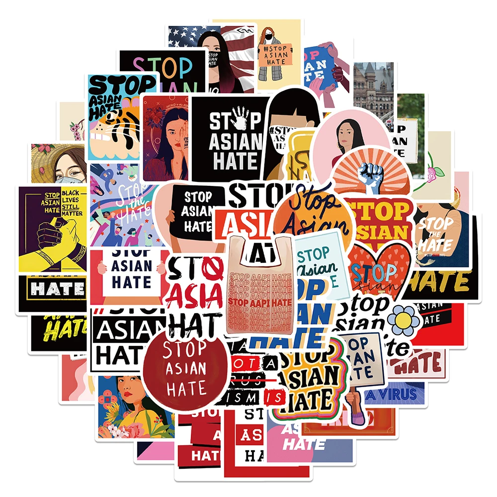 10/30/50pcs Stop Asian Hate Stickers Graffiti Toys Skateboard Laptop Luggage Bicycle Phone Car Decal Sticker DIY Waterproof Toys
10/30/50pcs Stop Asian Hate Stickers Graffiti Toys Skateboard Laptop Luggage Bicycle Phone Car Decal Sticker DIY Waterproof Toys