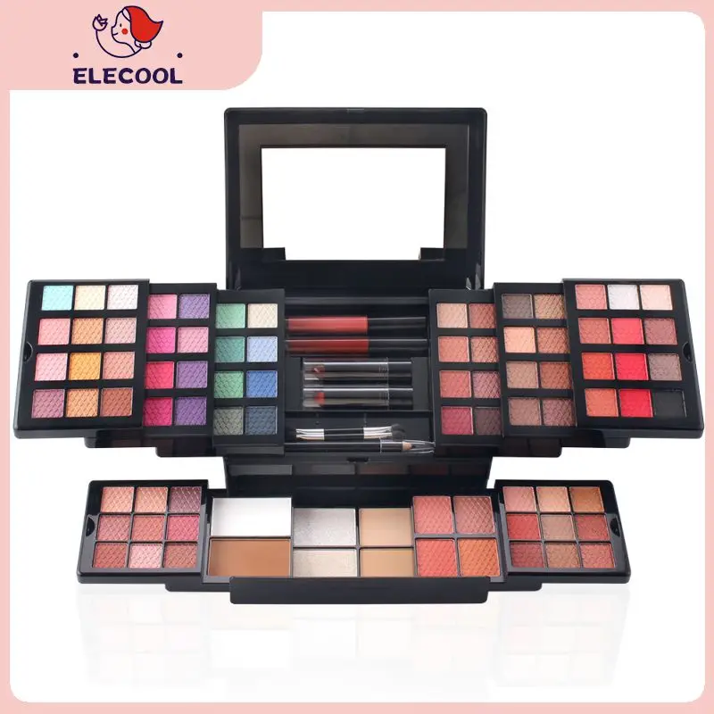 

MISS ROSE Makeup Set Matte Silky Eyeshadow Palette Not Easy to Discolor Lipstick Gift Box Long Lasting Shimmer Eye Shadow TSLM2