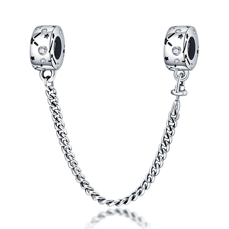 HOT 100% 925 Sterling Silver Starry Inspiration Star Zircon Safety Chain Stopper Charm Fit Pandora Charm Bracelet DIY Jewelry
HOT 100% 925 Sterling Silver Starry Inspiration Star Zircon Safety Chain Stopper Charm Fit Pandora Charm Bracelet DIY Jewelry