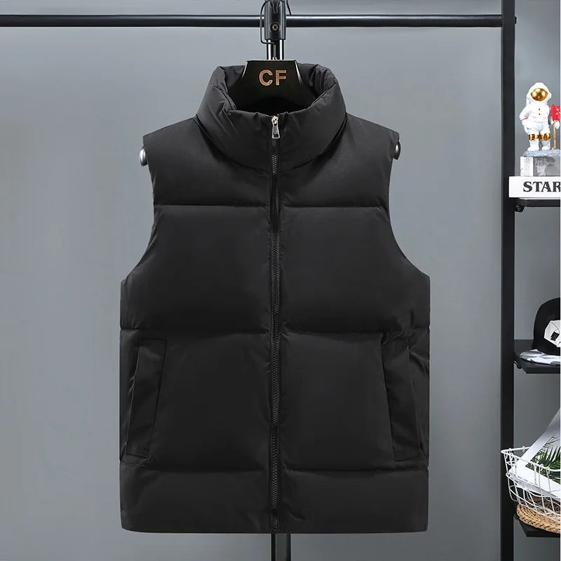 #3687 Winter Vest Men Solid Color Vest Waistcoat Stand Collar Short Sleeveless Jacket Zipper Down Vest Warm Thick Vest Homme
#3687 Winter Vest Men Solid Color Vest Waistcoat Stand Collar Short Sleeveless Jacket Zipper Down Vest Warm Thick Vest Homme
