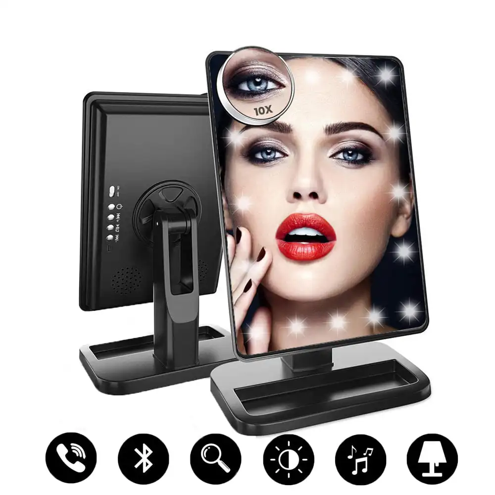 10x Magnifying Lighted Makeup Mirror, Touch Screen Wireless Audio Speaker, Natural Daylight LED Light, Cosmetic Mirror for Home,
10x Magnifying Lighted Makeup Mirror, Touch Screen Wireless Audio Speaker, Natural Daylight LED Light, Cosmetic Mirror for Home,