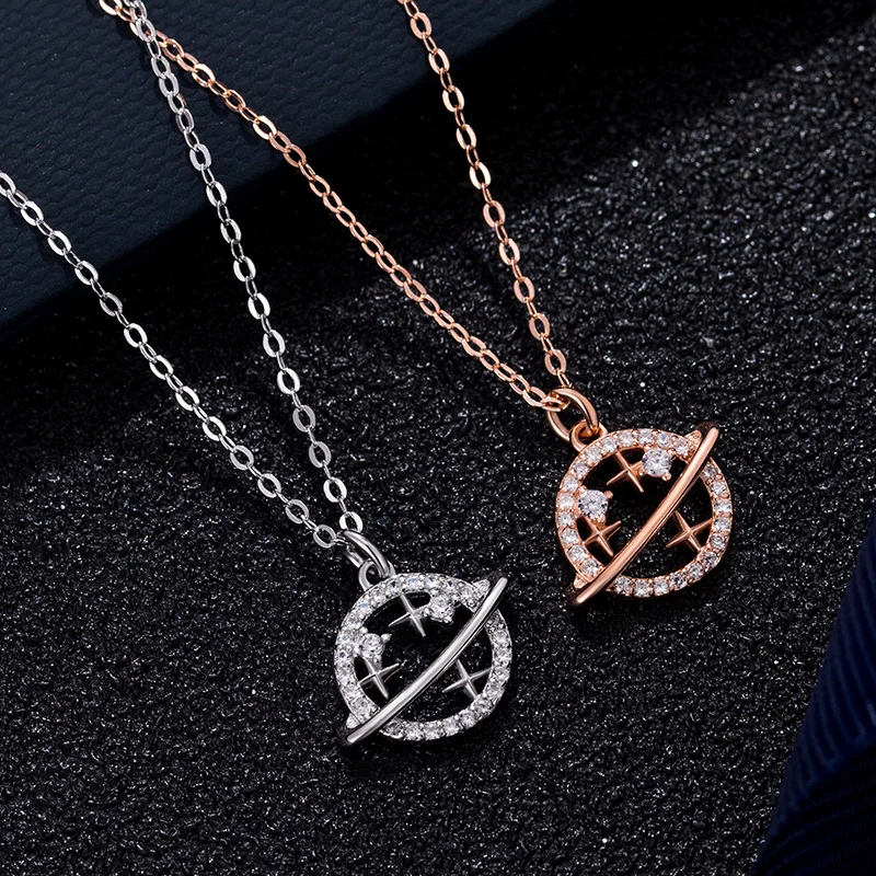 Creative Women Jewelry Inlaid White Zircon Planet Pendant Necklace for Women Party Birthday Gift Jewelry Collar De Mujer
Creative Women Jewelry Inlaid White Zircon Planet Pendant Necklace for Women Party Birthday Gift Jewelry Collar De Mujer