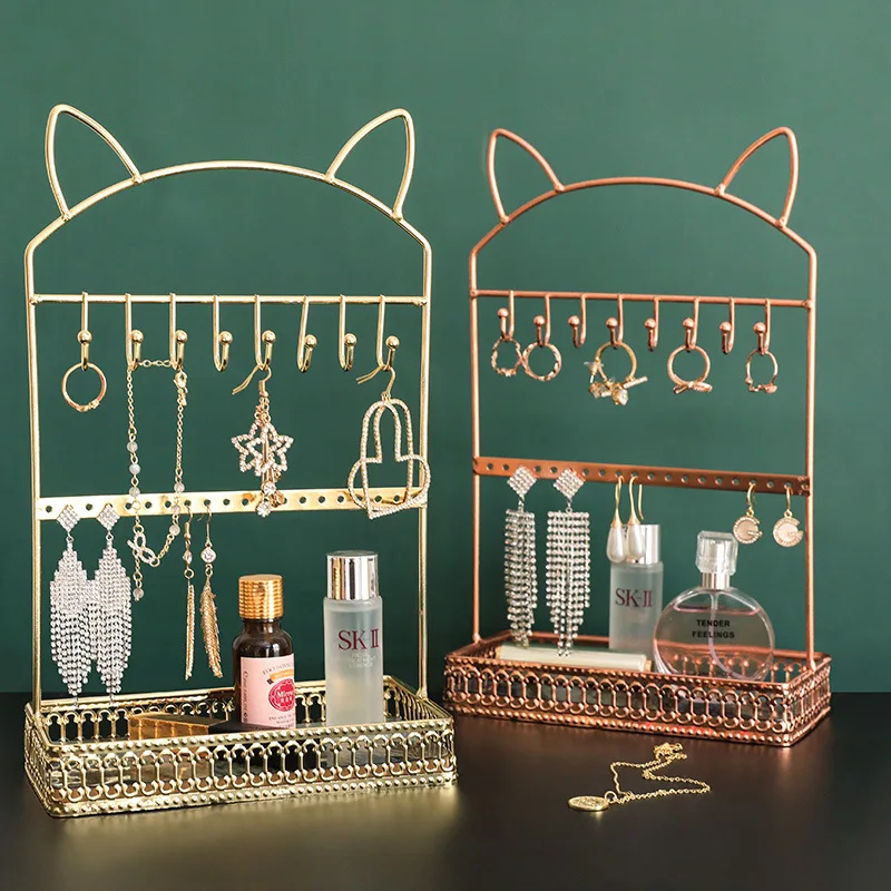 Jewelry Storage Box Earrings Necklace Hanger Desktop Iron Jewelry Necklace Display Stand Creative Lipstick Eyebrow Pen
Jewelry Storage Box Earrings Necklace Hanger Desktop Iron Jewelry Necklace Display Stand Creative Lipstick Eyebrow Pen