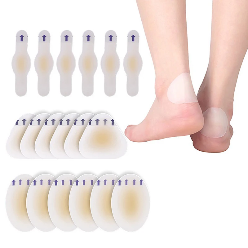 

5PCS Gel Shoes Stickers Soft Hydrocolloid Pads Relief Pain Blisters Bunions Corns Calluses Friction Pressure Spots Heel Sticker