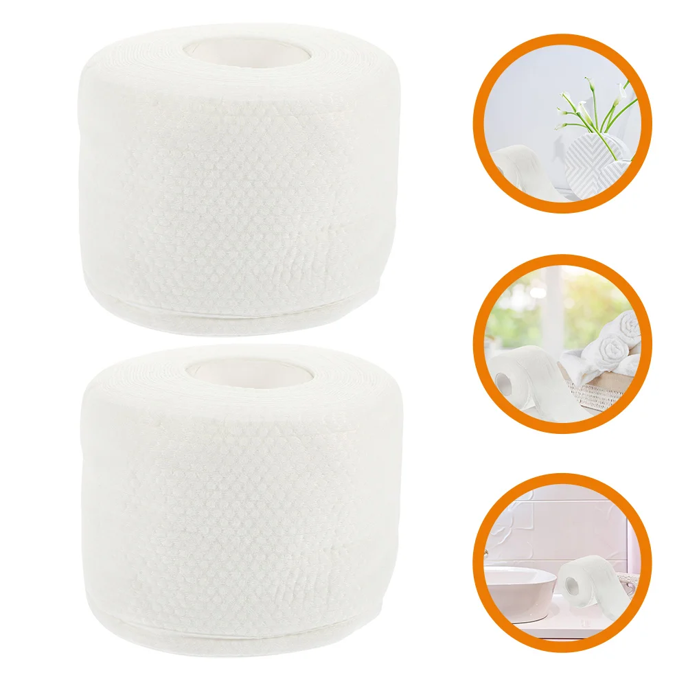 

2 Rolls Makeup Removing Face Towel Remover Towels Disposable Facial Washing Tissue Cloths Towelettes Skincare Washcloth