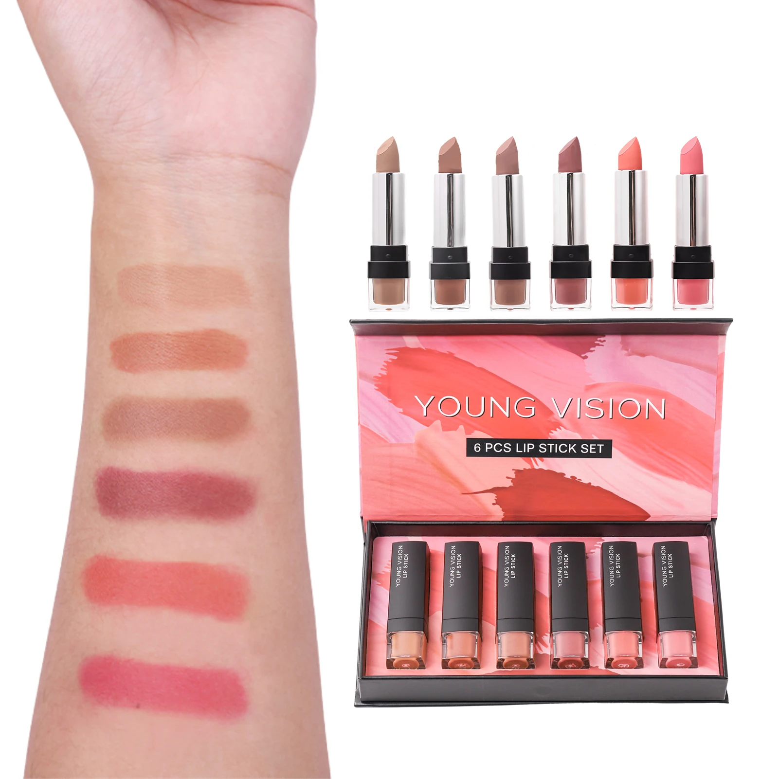 6Pcs/Set Sexy Matte Velvet Lipstick Set Nude Makeup Lipstick Long Lasting Waterproof Moisturizing Lip Glaze Cosmetic Beauty
6Pcs/Set Sexy Matte Velvet Lipstick Set Nude Makeup Lipstick Long Lasting Waterproof Moisturizing Lip Glaze Cosmetic Beauty