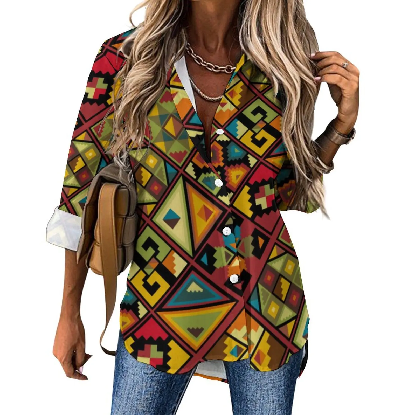 African Style Blouse Colorful Geometry Modern Design Casual Blouses Woman Basic Shirt Spring Long-Sleeve Oversize Clothes
African Style Blouse Colorful Geometry Modern Design Casual Blouses Woman Basic Shirt Spring Long-Sleeve Oversize Clothes