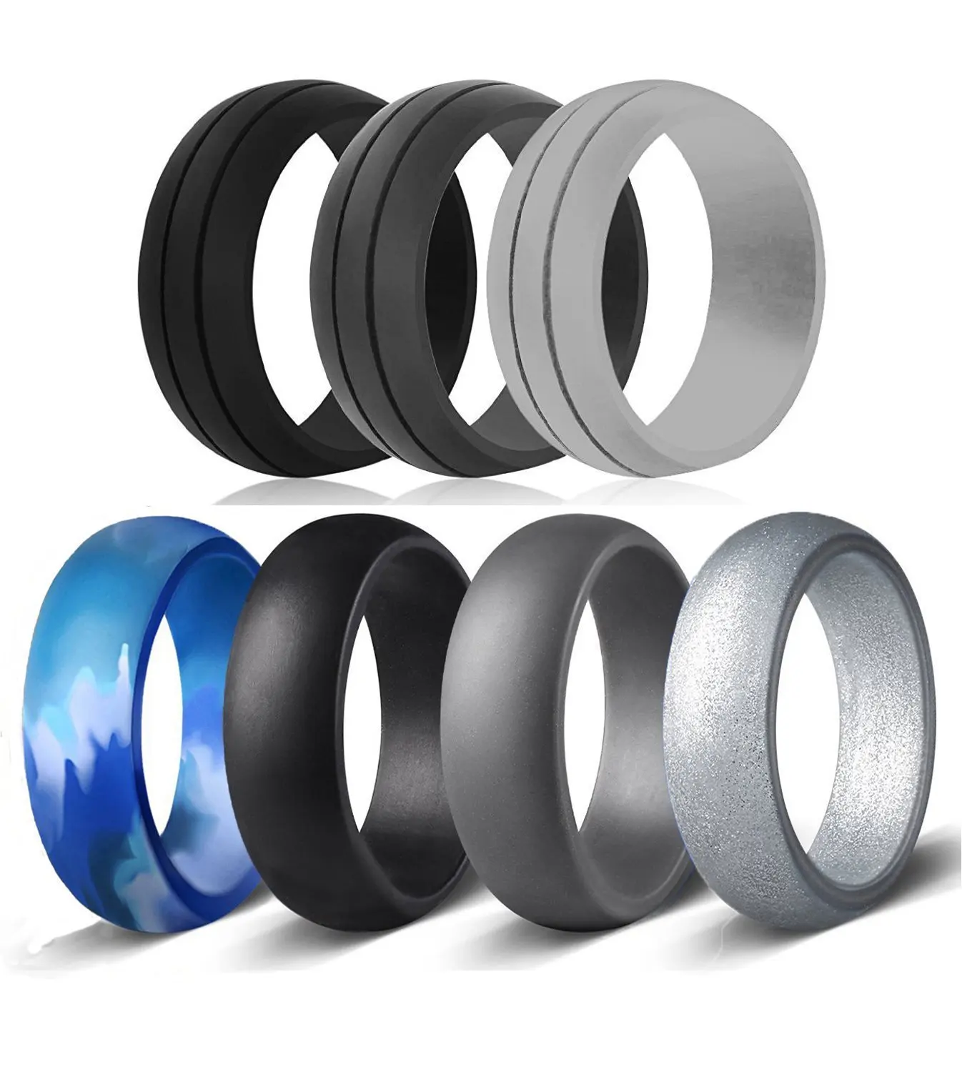 New hot selling multi-color optional ring set silicone ring very comfortable and safe couple ring wedding ring
New hot selling multi-color optional ring set silicone ring very comfortable and safe couple ring wedding ring