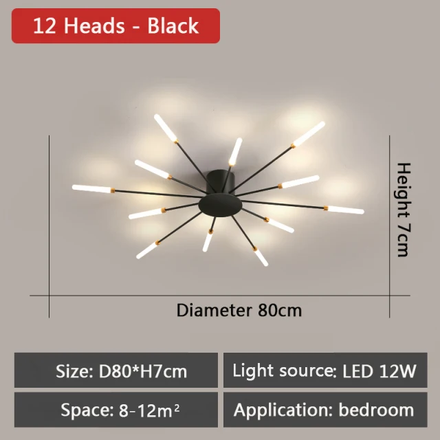 LEFAN Потолочная люстра LED 12 головок
LEFAN Потолочная люстра LED 12 головок