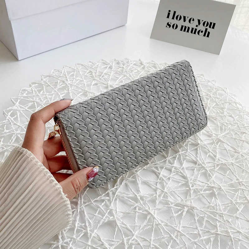 Women Weave Wallet PU Leather Clutch Phone Case Long Section Money Pocket Pouch Handbag Women Coin Purse Card Holder Wallet
Women Weave Wallet PU Leather Clutch Phone Case Long Section Money Pocket Pouch Handbag Women Coin Purse Card Holder Wallet