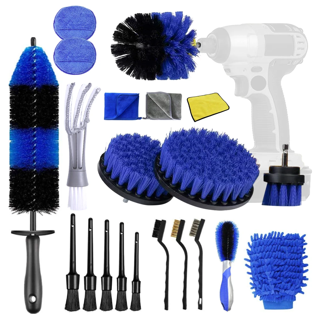 21Pcs Car Cleaning Kit Detailing Brush Air Conditioner Cleaning Brush Wash Mitt Power Scrubber Drill Brush Interior Exterior Kit
21Pcs Car Cleaning Kit Detailing Brush Air Conditioner Cleaning Brush Wash Mitt Power Scrubber Drill Brush Interior Exterior Kit
