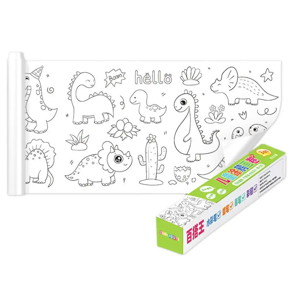 Children's New Year Gift Toy Coloring Paper Graffiti 300x30cm Picture Scroll Long Roll Dinosaur Set Children's Art Toys
Children's New Year Gift Toy Coloring Paper Graffiti 300x30cm Picture Scroll Long Roll Dinosaur Set Children's Art Toys