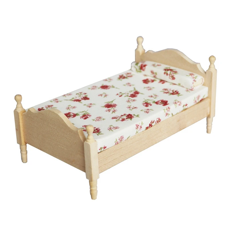 1/12 Dollhouse Miniatures Bedroom Furniture Wooden Single Bed for 1/12 Doll House Decor Furniture Toys
1/12 Dollhouse Miniatures Bedroom Furniture Wooden Single Bed for 1/12 Doll House Decor Furniture Toys