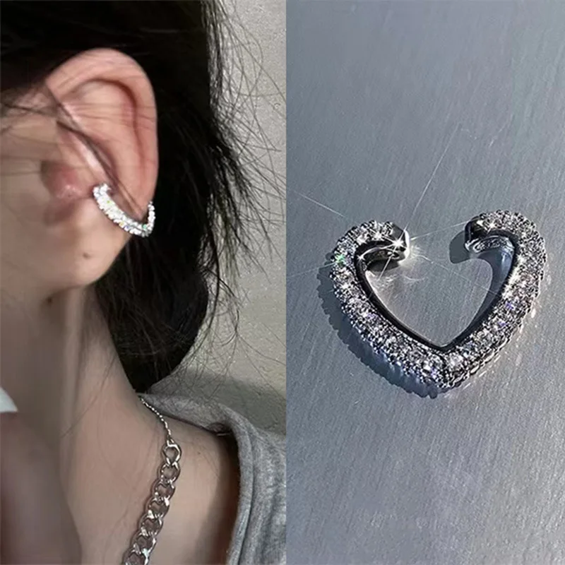1PC Full Zircon Heart Ear Clip for Women S925 Rhinestones Without Piercing Earring Charm Girl Trendy Ear Cuff Party Jewelry Gift
1PC Full Zircon Heart Ear Clip for Women S925 Rhinestones Without Piercing Earring Charm Girl Trendy Ear Cuff Party Jewelry Gift