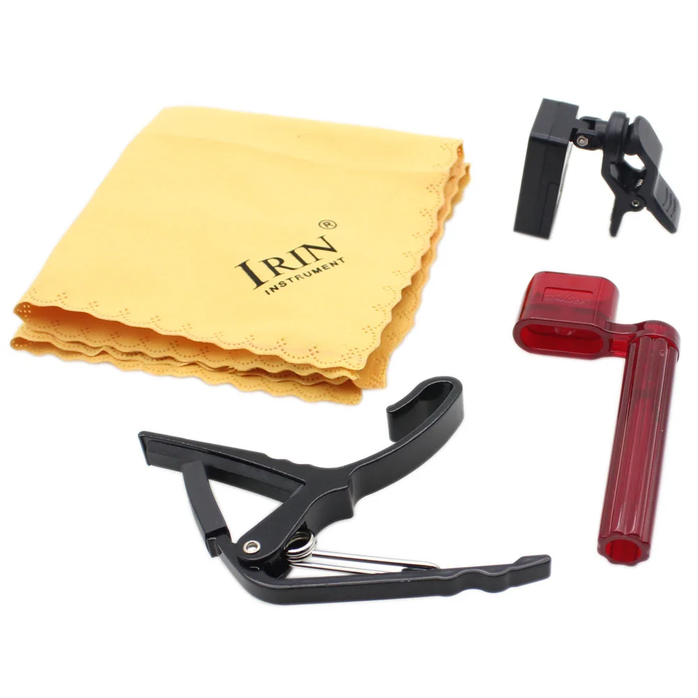 High Quality Clip-on Electric Tuner Guitar Capo String Winder Polish Cloth Professional Guitar Accessories Set
High Quality Clip-on Electric Tuner Guitar Capo String Winder Polish Cloth Professional Guitar Accessories Set