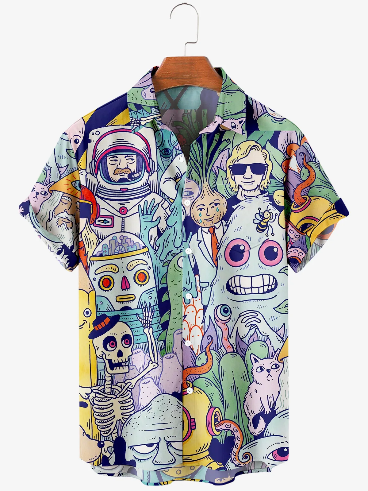 New Pocket Shirts for Men US Cartoon Print Kawaii Cool Casual Short Sleeve Tops Clothing Summer
New Pocket Shirts for Men US Cartoon Print Kawaii Cool Casual Short Sleeve Tops Clothing Summer