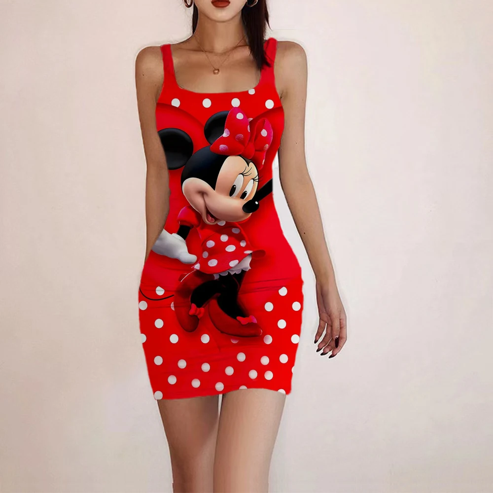 Disney Minnie Mickey Mouse Woman Dresses Elegant Dress Office Backless Strap Tight Slim Lady Sleeveless Summer Casual Mini Dress
Disney Minnie Mickey Mouse Woman Dresses Elegant Dress Office Backless Strap Tight Slim Lady Sleeveless Summer Casual Mini Dress