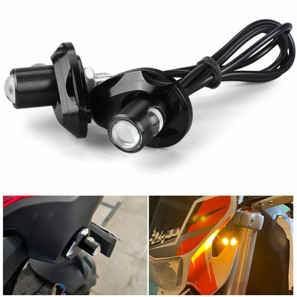 2pcs Motorcycle Double Sides Turn Signals Lights Mini LED License Plate Lamps Indicator With Base Gasket Amber Fish Eyes Lights
2pcs Motorcycle Double Sides Turn Signals Lights Mini LED License Plate Lamps Indicator With Base Gasket Amber Fish Eyes Lights