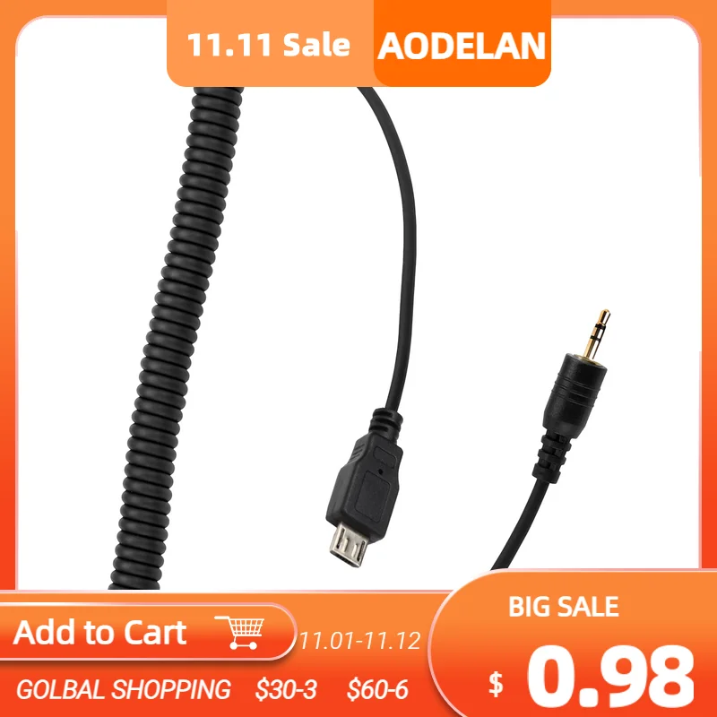 AODELAN F6 2.5mm Remote Shutter Release Cable For Fujifilm X-T100, X-H1, X-A5, X-PRO2, X-T2, X-T1, X-T20, XT10, X-E3, X70, X30
AODELAN F6 2.5mm Remote Shutter Release Cable For Fujifilm X-T100, X-H1, X-A5, X-PRO2, X-T2, X-T1, X-T20, XT10, X-E3, X70, X30