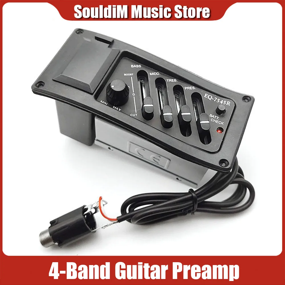 Professional 4 Band Acoustic Guitar Preamp Amplifier EQ-7545R Pickup 6.5MM Output Acoustic Guitar Piezo Pickup
Professional 4 Band Acoustic Guitar Preamp Amplifier EQ-7545R Pickup 6.5MM Output Acoustic Guitar Piezo Pickup