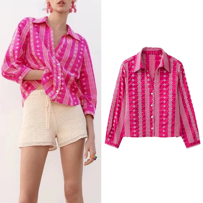 2022 Spring Women Fashion Cutout Embroidered Shirt Casual Long Sleeve Single-breasted Lapel Female Short Shirt Chic Top HH6673
2022 Spring Women Fashion Cutout Embroidered Shirt Casual Long Sleeve Single-breasted Lapel Female Short Shirt Chic Top HH6673