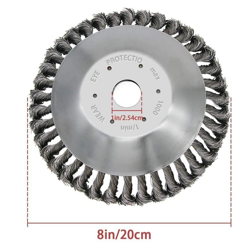 8 Inch Steel Wire Brush Cutter Trimmer Head Replacement Garden Grass Weed Brush Cutting Head For Rust Removal,Paving
8 Inch Steel Wire Brush Cutter Trimmer Head Replacement Garden Grass Weed Brush Cutting Head For Rust Removal,Paving