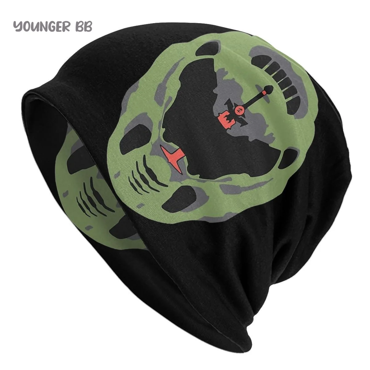

Doom Slayer Shooting Games Men Women's Beanie Hats Graphic Knitted Hat Hip Hop Earmuff Bonnet Street Skullies Beanies