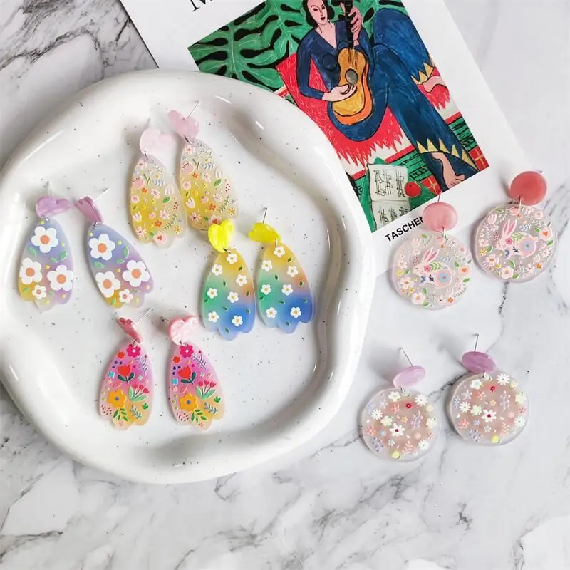 Gradient Color Fashion Acrylic Earring Cute Rabbit Love Heart Drop Earrings Korean Ins Sweet Summer Flowers Earrings Wholesale
Gradient Color Fashion Acrylic Earring Cute Rabbit Love Heart Drop Earrings Korean Ins Sweet Summer Flowers Earrings Wholesale