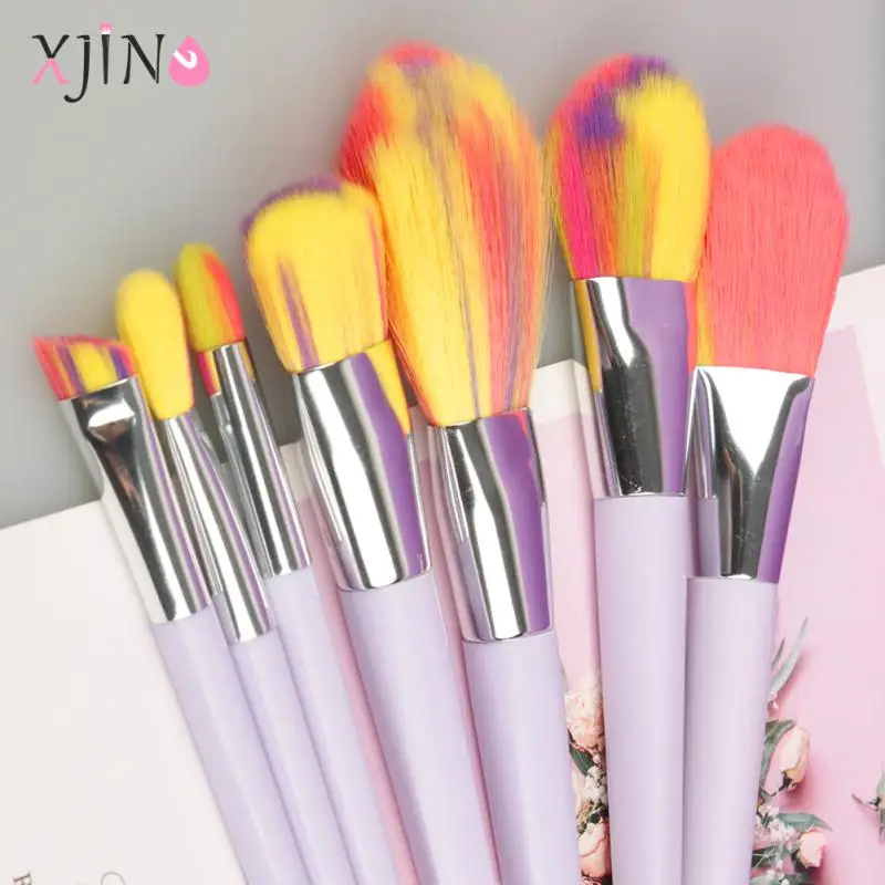 

7Pcs Makeup Brushes Set For Cosmetic Foundation Blush Powder Eyeshadow Concealer Blending Makeup Brush Set Soft Cosmetic Brushes